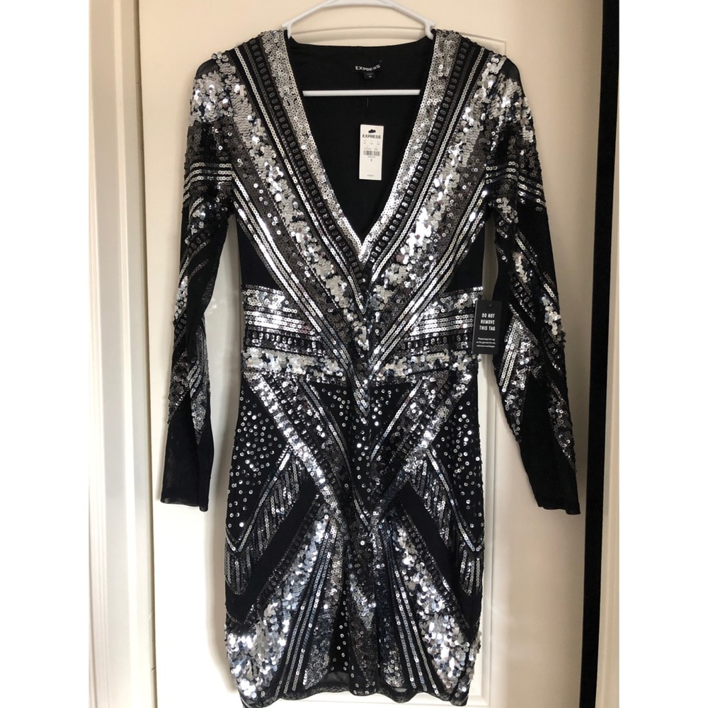Express sequined mini dress